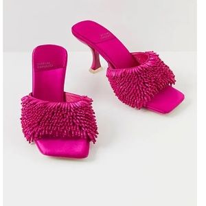 ⭐️FREE PEOPLE “Kinsley”Beaded Kitten Heel